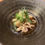 根津 焼鳥 照隅 - 胸腺(ふくらはぎの皮)