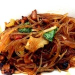 アジアンランチ - 【タイ】タコとセロリのブラックジンジャーソース焼き春雨