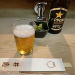 ちゃんこ井筒 - 瓶ビール　サッポロ黒