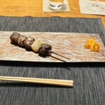 NOMI RESTAURANT - 鹿Kushiyaki と蕪昆布締めヤンニョム和え