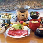 Specially selected beef shabu shabu set meal