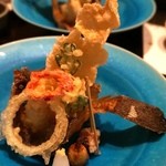 郷土味 かけはし - 鯛せんべい、カレイ唐揚げ
