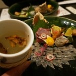 郷土味 かけはし - でべらの昆布〆＆でべら酒