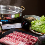 和食処 雅 - 国産黒豚使用、お肉本来の旨みを堪能『豚しゃぶ鍋』　二人前