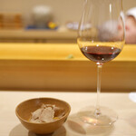 鮨 あらい - 雲丹ご飯トリュフ掛け、赤ワインのポマールと共に