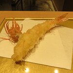 池袋 すし 福寿 - 車海老天麩羅。