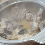 ご馳走 青柳 - 鮟鱇から出る水気でこんだけ汁が出来ます。