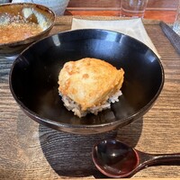江戸前晋作 - 絶品だった河豚の白子リゾット風(混ぜ前)