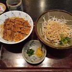 信州家 - 穴子丼セット（冷たいそば）