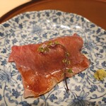 Ginza Chikamitsu - 和牛の炙り鮨