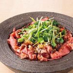 Roast beef carpaccio with Japanese truffle sauce