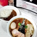 ラーメン星印 - 特製醤油らぁ麺、マスターのミニカレー