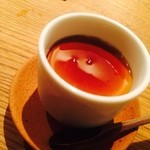 とり田 - デザート ほうじ茶のプリン