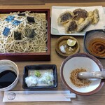 江戸そば マルノ - ざる大盛り＆原木しいたけ