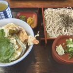 錦そば - ミニ天丼とミニ蕎麦のセット