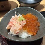 Shinagawa Koshitsu Washoku Matsumoto - 【凌ぎ】蟹といくらの小どんぶり