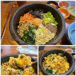 Korean Restaurant 210 - ＊コチュジャンをかけて混ぜて、混ぜて・・完成！ ナムルなどの味わいもよく、自分で辛さを調節できるのがいいですね。 底にはお焦げもできました。♪