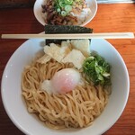 浜堂ラーメン - ひやたまめんと、焼サバのせごはん