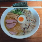 浜堂ラーメン - サバそば(平麺)