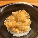 日本料理 太月 - 量少なめコース２３１００円。伝助穴子と加賀蓮根のかき揚げ丼。旨味の強い穴子と野趣のある風味の蓮根がピッタリです。
