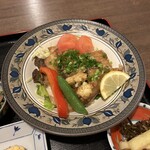 志水 - ハマチの唐揚げネギソース