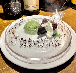 イタリアンダイニング カフェ ハーレーパーク - 記念日・お祝いにメッセージ入りプレート