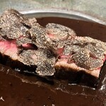 Ginza Furenchi Suburimu Puremiamu - 福島県産黒毛和牛フィレ肉～フランス産黒トリュフとソースペリグー