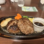 ハンバーグ・ステーキ宮崎亭 - ダブルハンバーグです。