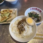 PAIRON - 二大餃子ランチ　魯肉飯変更（冷奴、スープもつきます）