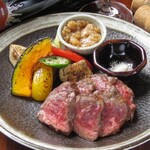 Beef cut Steak ~Salt pepper and wasabi sauce~