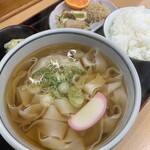 おかだうどん - きしめん定食　¥700