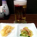 Yakitori Shimada - 生ビールとお通し