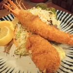 民芸レストラン 盛よし by onion 府中店 - 海老フライ＋カニコロッケ
