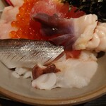 キッチン トット - コハダは京極寿司さんでも食べてる
      京極さんよりもコハダの味わいも穏やか♪
      控えめ穏やかな酢締めで独特な旨味がジンワリ
      
      水ダコはトロッと感のある旨味がいい感じ
      
      ほっき貝は旨味がジンワリとやって来る❕