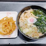 翁の郷 - 料理写真:わかめそば＆かきあげ