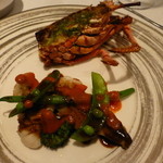 カンパーニュ - 2013,12　伊勢えびとアワビのグリル