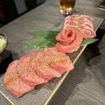 炭火焼肉 矢つぐ - 料理写真:タン3種盛り