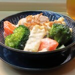 家庭料理 小川 - マカロニと野菜のホワイトソースのおばんざい２