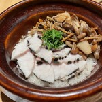 百式 - サワラとキノコの土鍋ご飯