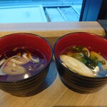 リッチモンドホテル - 郷土料理　ひっつみ汁とお味噌汁両方頂きました