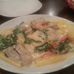 クアドリフォーリオ - ２０１３・１２・１０　牡蠣と菊菜のクリームソース　パッケリ柚子の香り