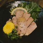 Hamasaki Mura - 朝締め真鯛の新鮮な鯛肝ポン酢