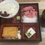 まぐろ太郎 - 中おち刺身定食¥1050