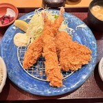かつ麦 - 料理写真:Cランチ ヒレとエビフライ