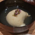 割烹 うめもと - 北海道帆立の真薯  百合根の餡掛け