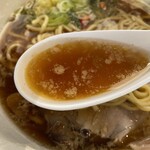 Mendokorosabou fuku - 醤油スープに背脂浮いてる