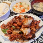 中国名菜処 悟空 - 豚肉角切りみそ炒め 定食