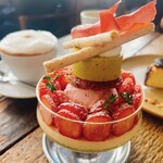 コトカフェ - 季節のパフェ いちご