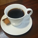 キッチン ブルー グローブ - ホットコーヒーのアップ