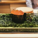 鮨 ふじおか - 味噌漬けのいくらと海苔の相性がバツグン